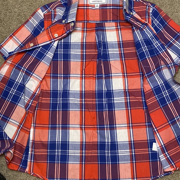 Boy’s Crown and Ivy Plaid Button Down Shirt, Size L (LIKE NEW) - Picture 5 of 6